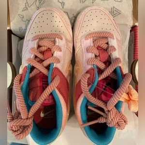 Kids Nike Social Status Dunk - New in box.  Really cool color way.  Coconut Milk